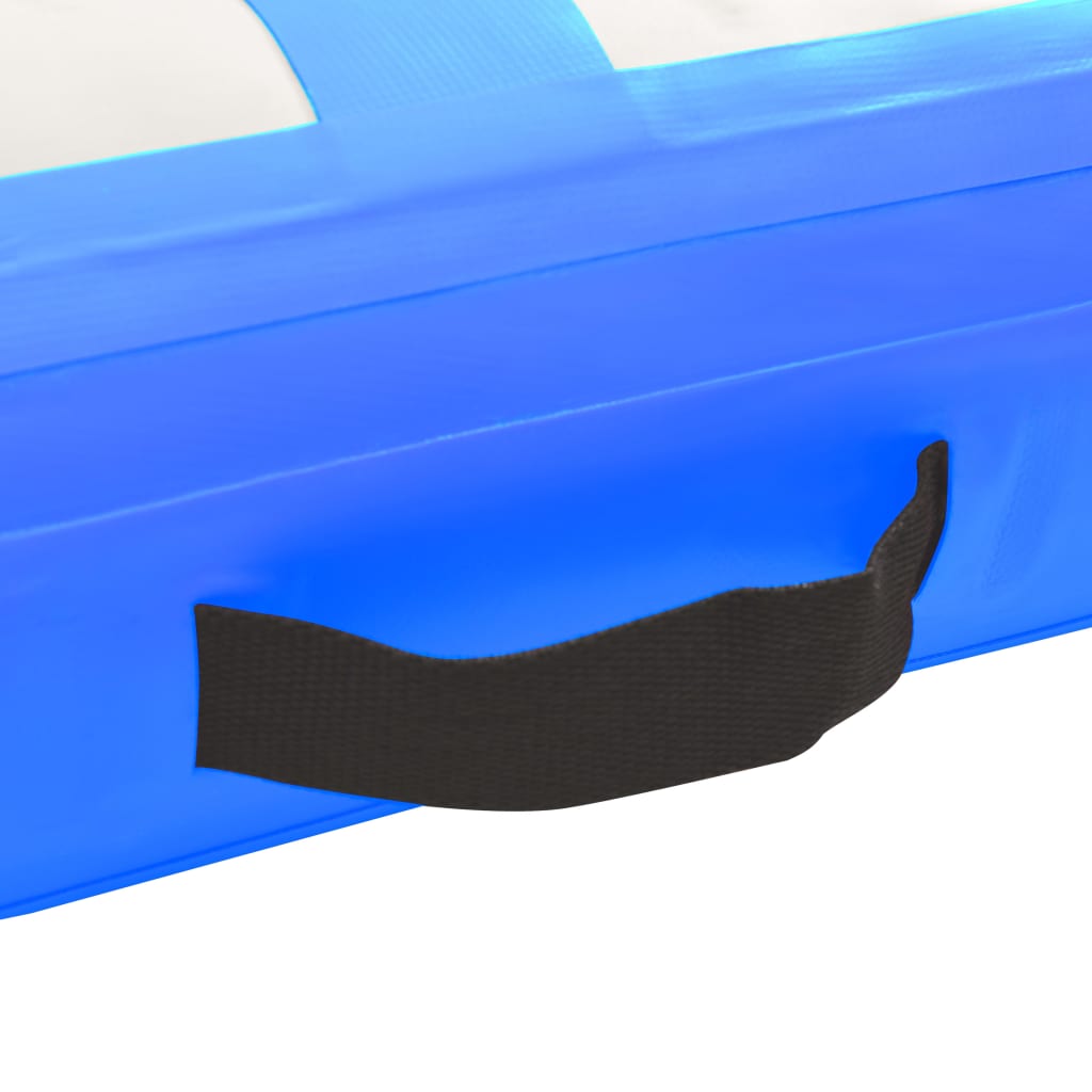 vidaXL Oppblåsbar gymnastikkmatte med pumpe 700x100x15 cm PVC blå