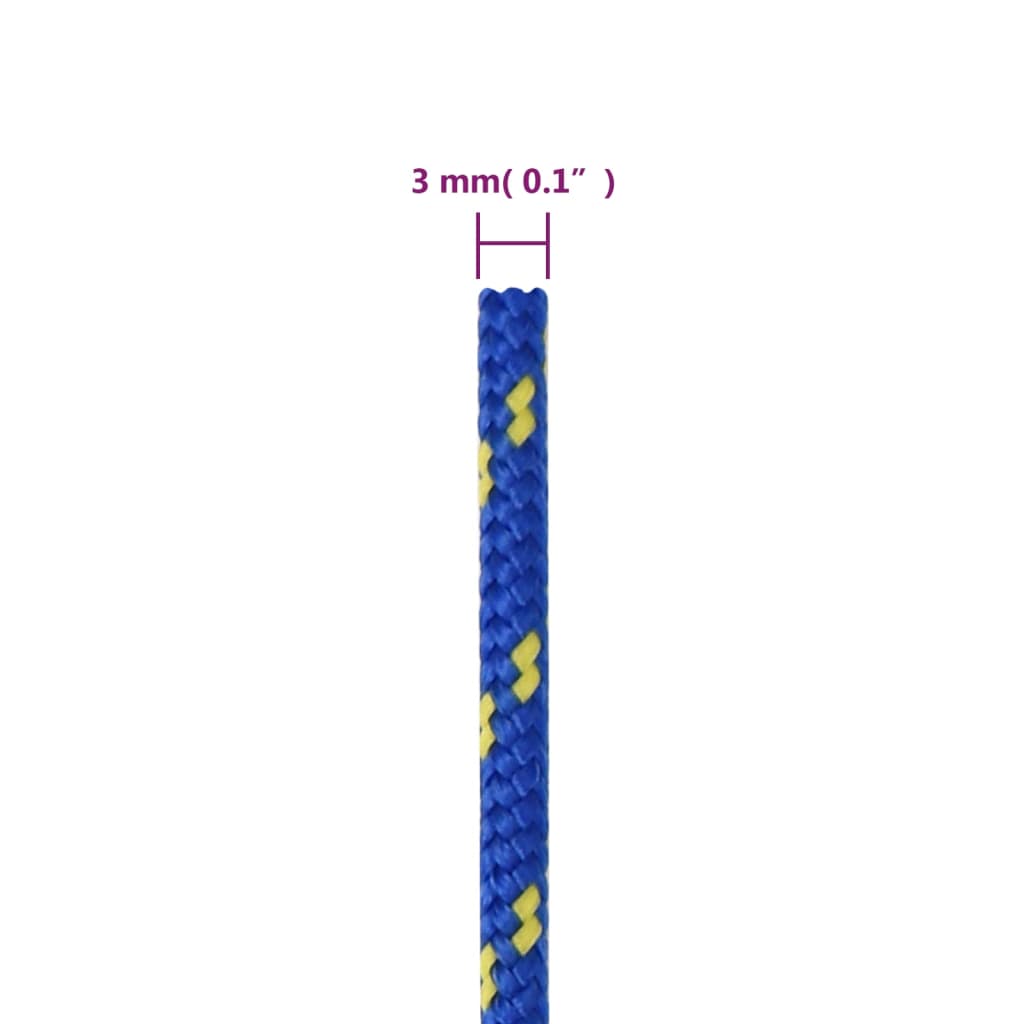 vidaXL Båttau blå 3 mm 50 m polypropylen