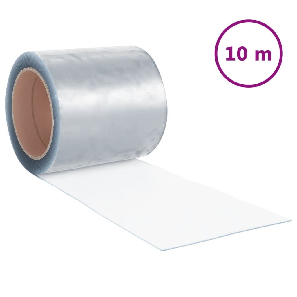 vidaXL Dørgardin gjennomsiktig 200 mmx1,6 mm 10 m PVC