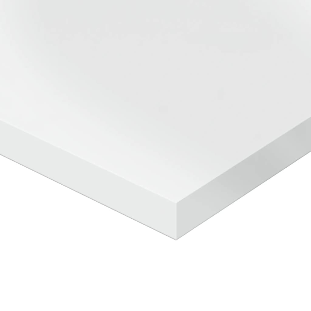 vidaXL Hylleplater 4 stk høyglans hvit 40x20x1,5 cm sponplate