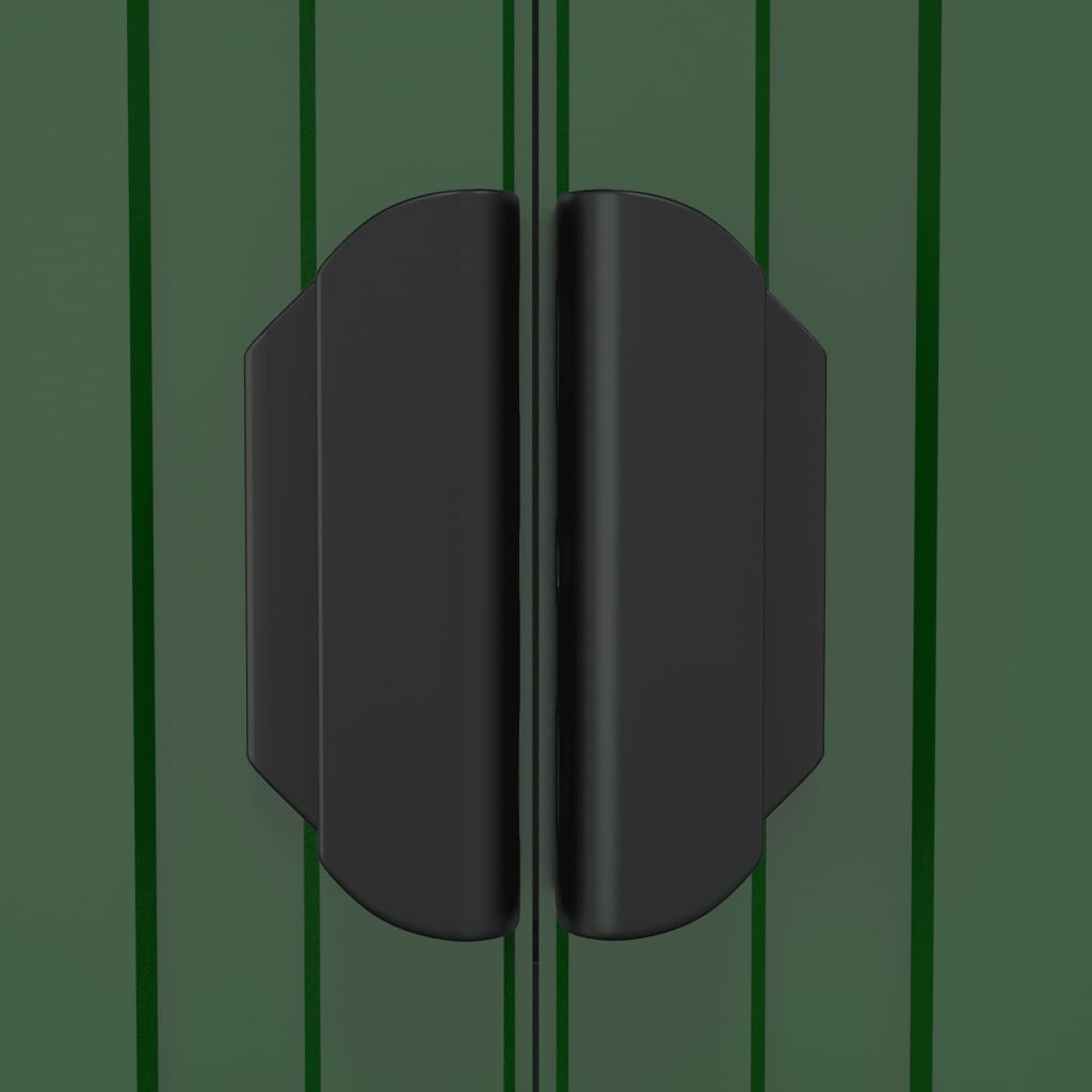 vidaXL Hageskur grønn 192x191x223 cm galvanisert stål