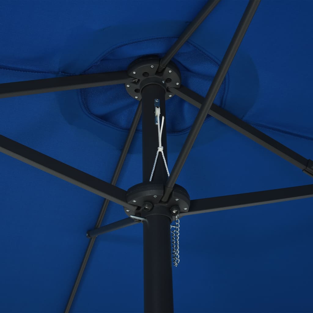vidaXL Parasol med aluminiumsstang 460x270 cm blå