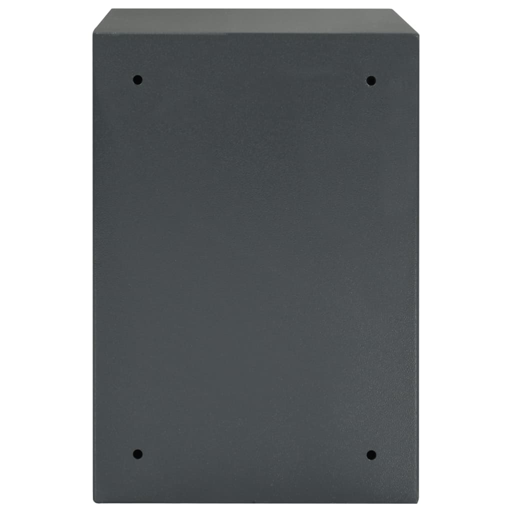 vidaXL Digital safe med fingeravtrykk mørk grå 35x31x50 cm