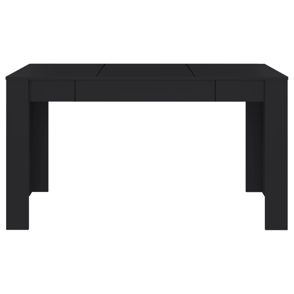 vidaXL Spisebord svart 140x74,5x76 cm sponplate