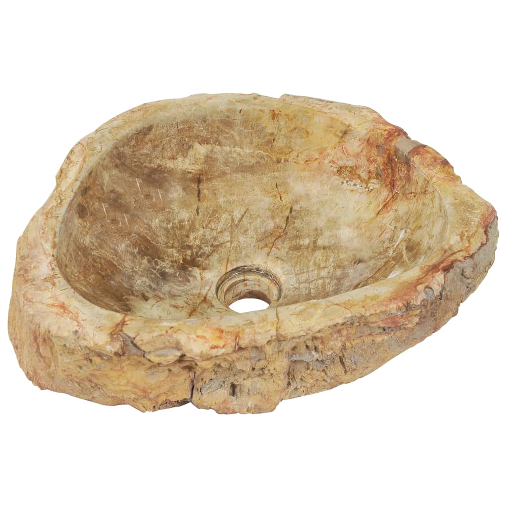 vidaXL Vask 45x35x15 cm fossilstein krem
