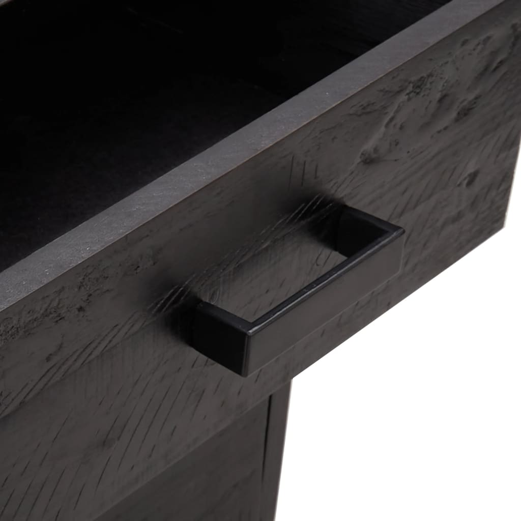 vidaXL Nattbord svart 36x30x45 cm heltre furu