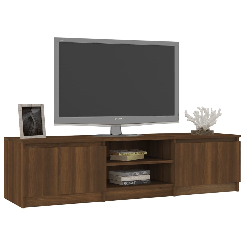 vidaXL TV-benk brun eik 140x40x35,5 cm konstruert tre
