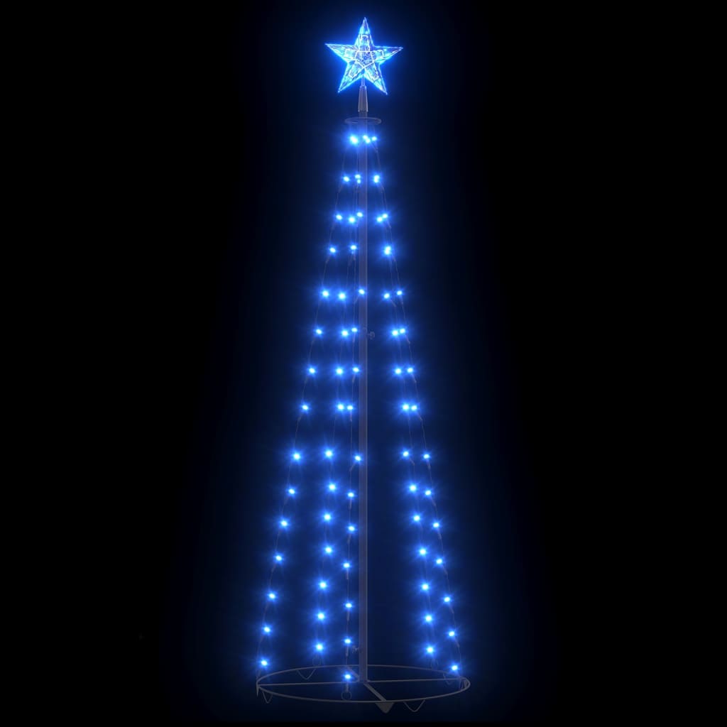 vidaXL Juletre kjegle 84 blå lysdioder 50x150 cm