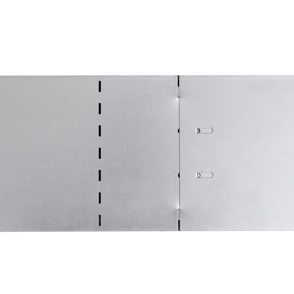 Gjerdekanter i galvanisert stål 10 deler 100x14 cm