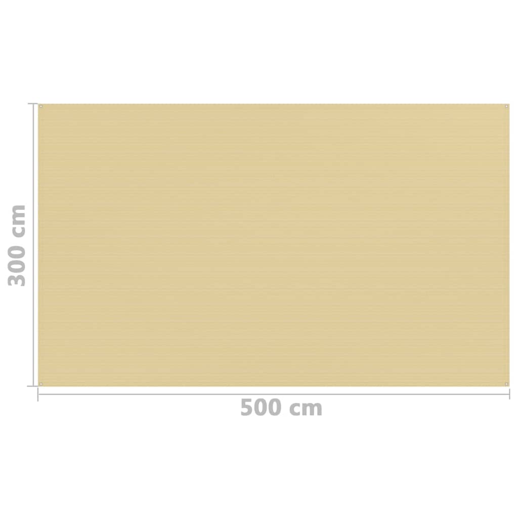 vidaXL Teltteppe 300x500 cm beige