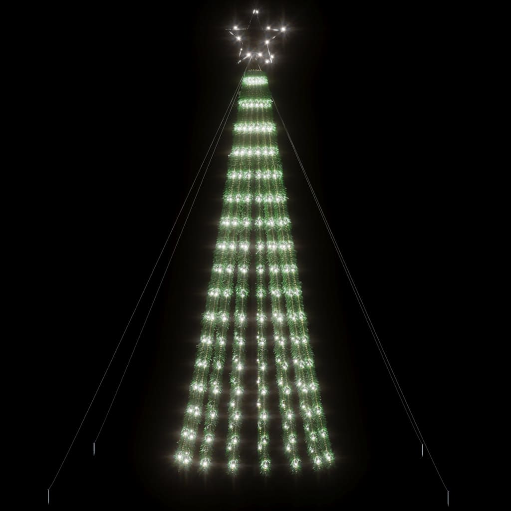 vidaXL Juletre lyskjegle 275 LED kaldhvit 180 cm