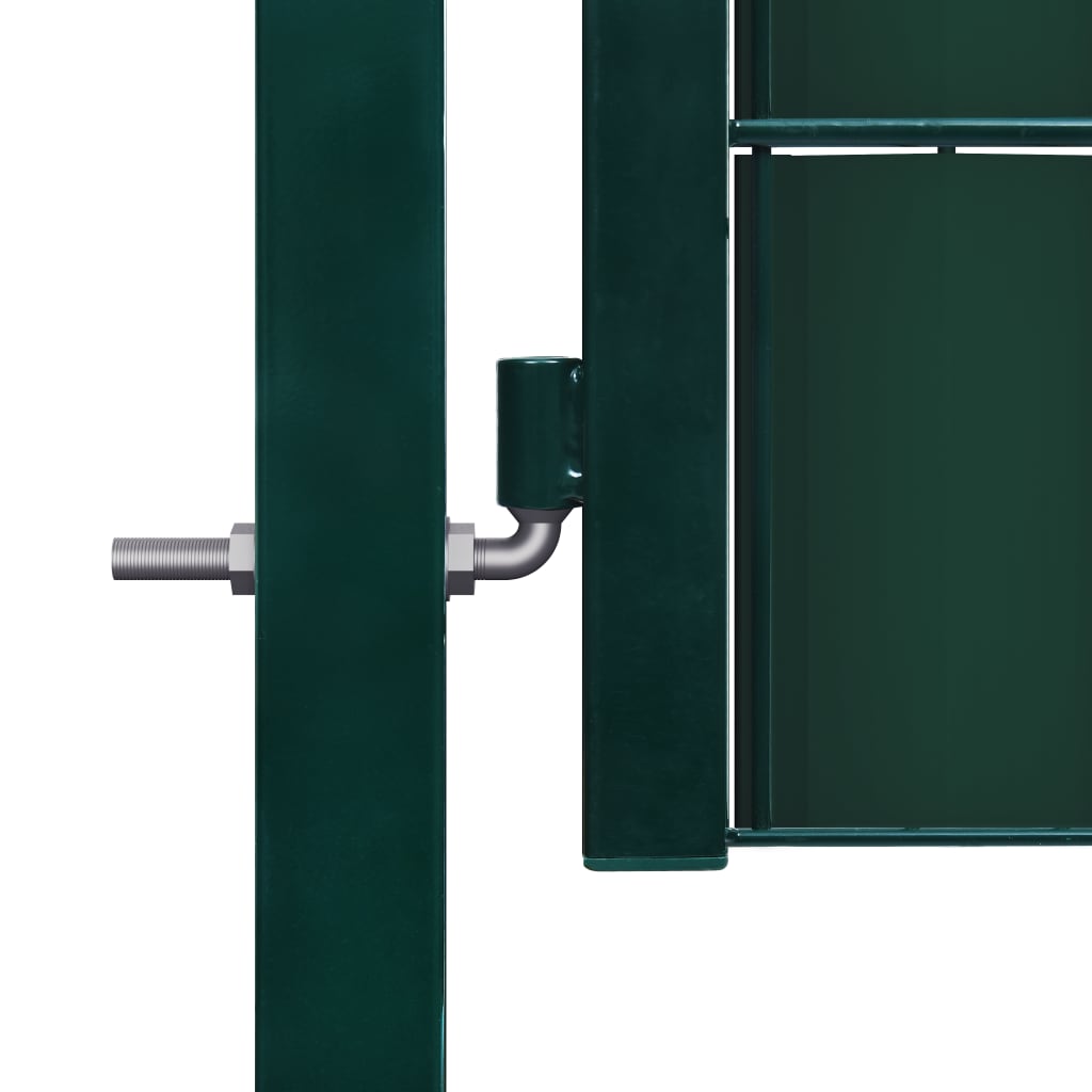 vidaXL Hageport PVC og stål 100x124 cm grønn