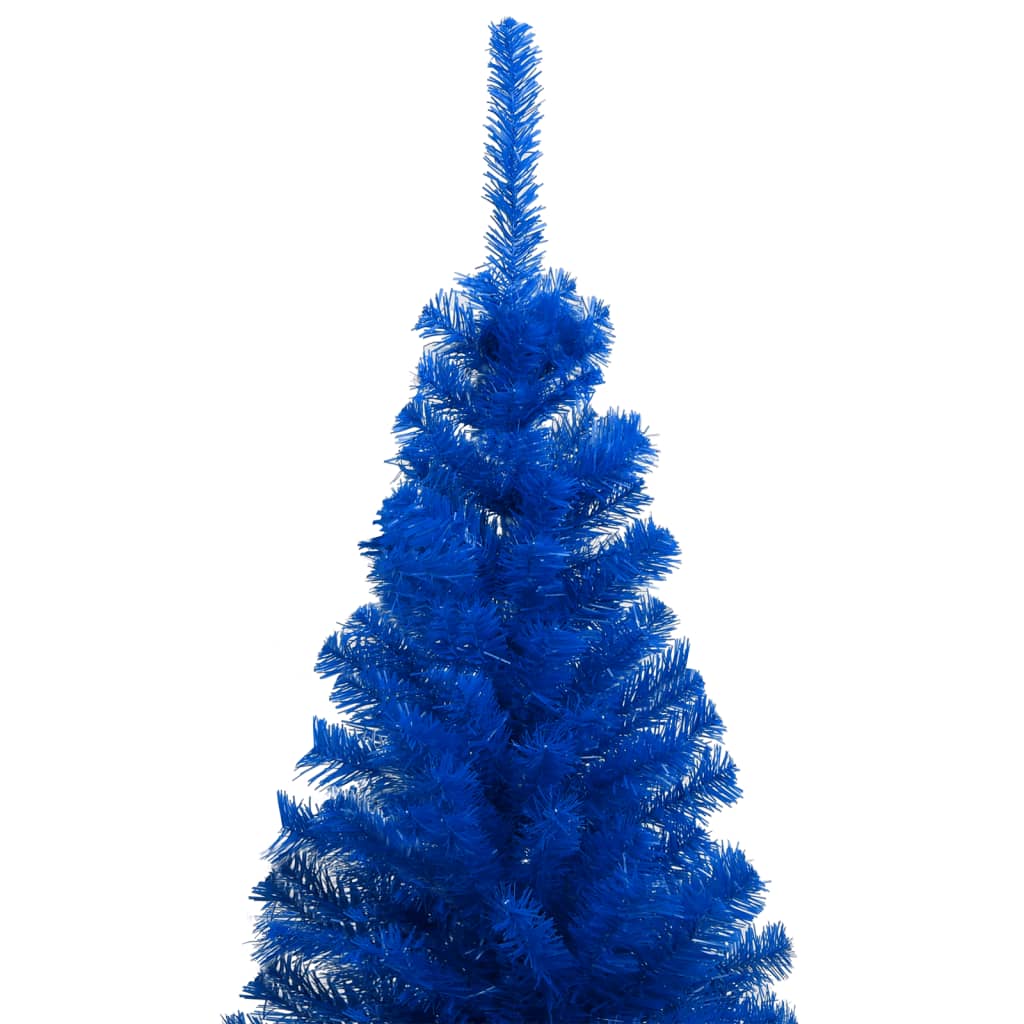 vidaXL Kunstig juletre med LED og kulesett i blå 240 cm PVC