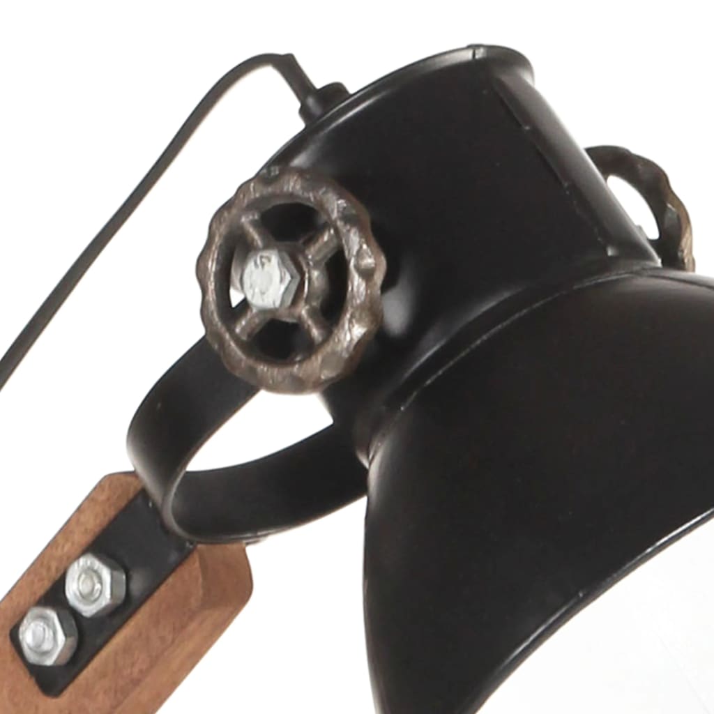 vidaXL Industriell bordlampe svart rund 58x18x90 cm E27
