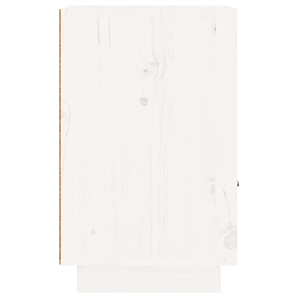 vidaXL Nattbord 2 stk hvit 40x34x55 cm heltre furu