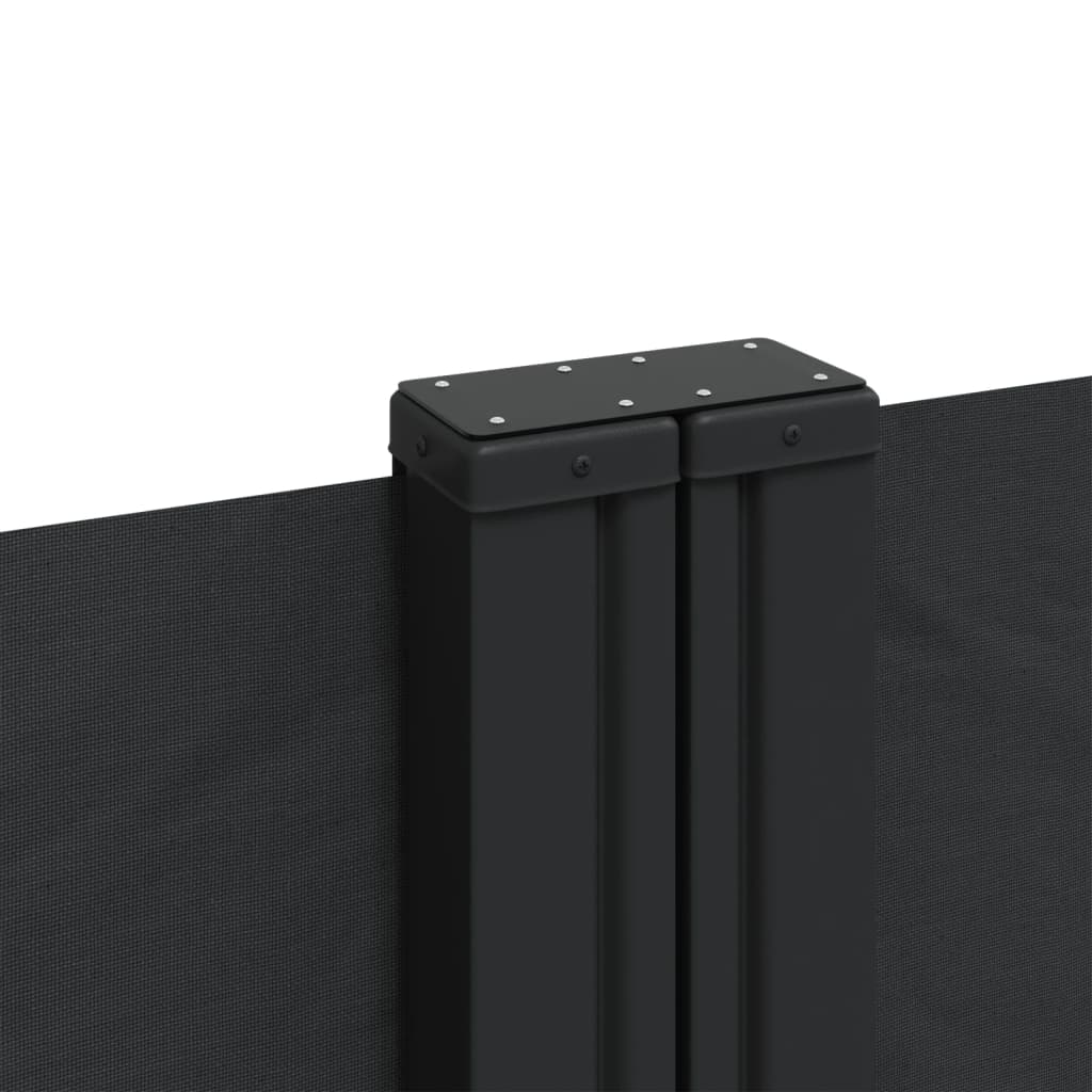 vidaXL Uttrekkbar sidemarkise 180x1000 cm svart