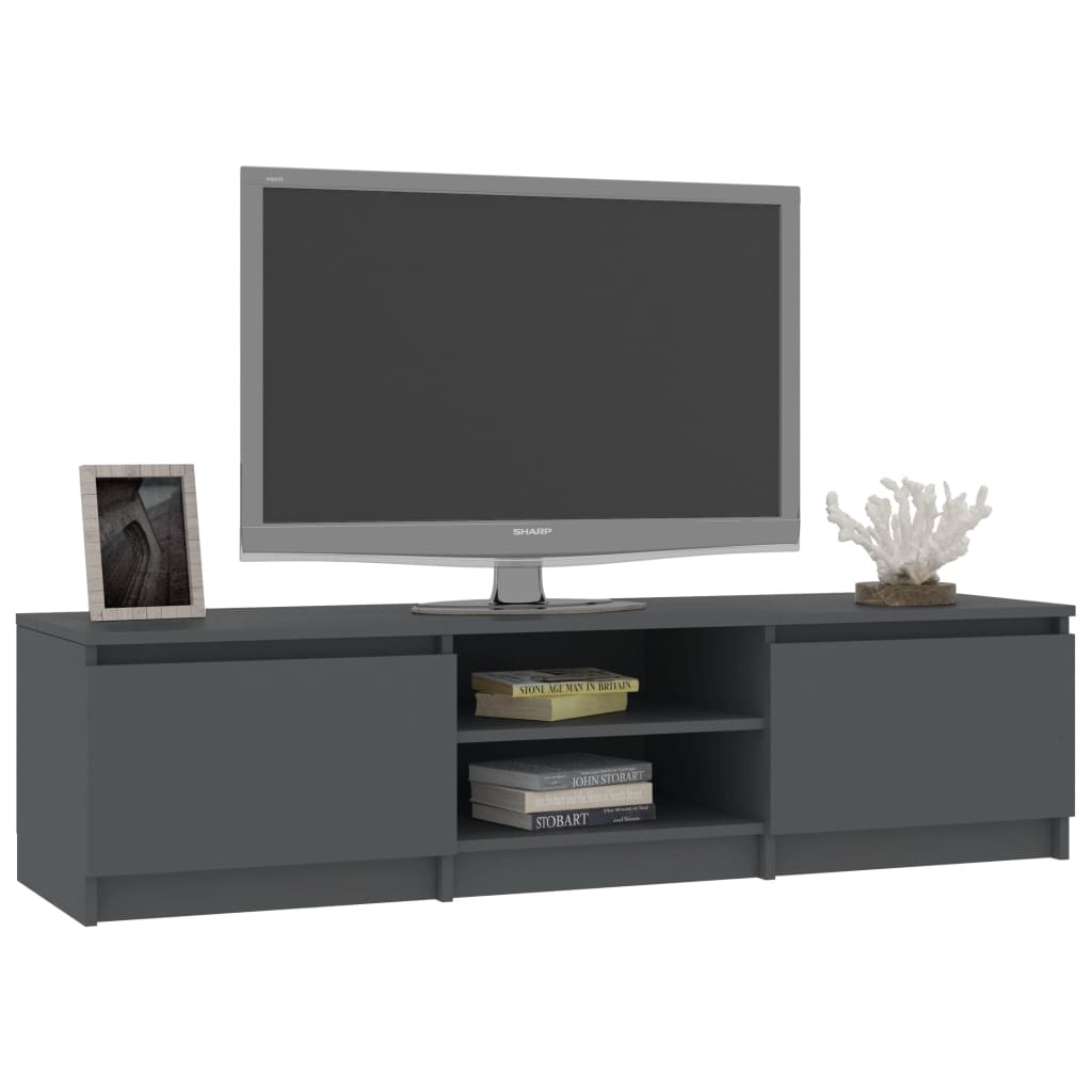 vidaXL TV-benk grå 140x40x35,5 cm sponplate