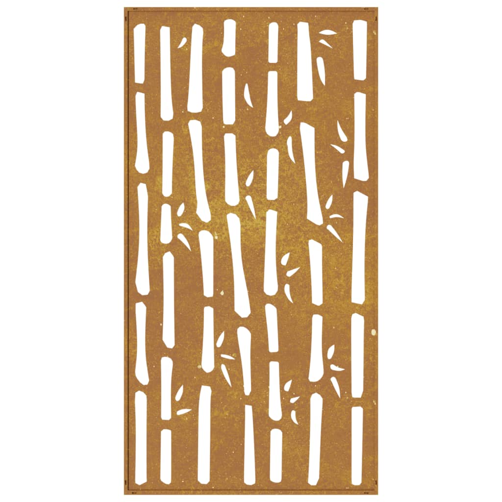 vidaXL Veggdekorasjon til hage 105x55 cm cortenstål bambusdesign