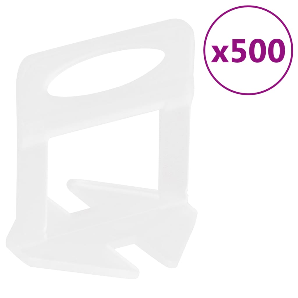 vidaXL Flisklipssystem 250 kiler 500 klips 1 mm