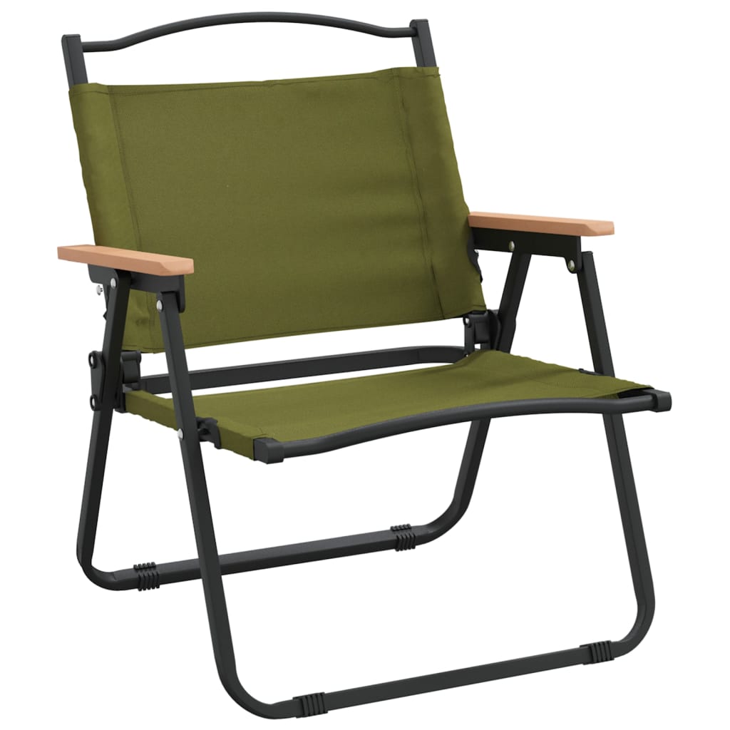 vidaXL Campingstoler 2 stk grønn 54x43x59 cm oxfordstoff