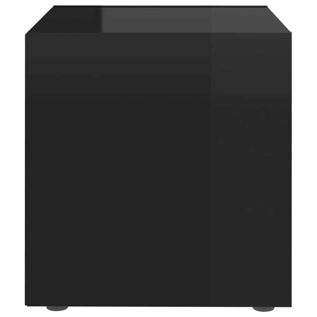 vidaXL TV-benker 2 stk høyglans svart 37x35x37 cm sponplate