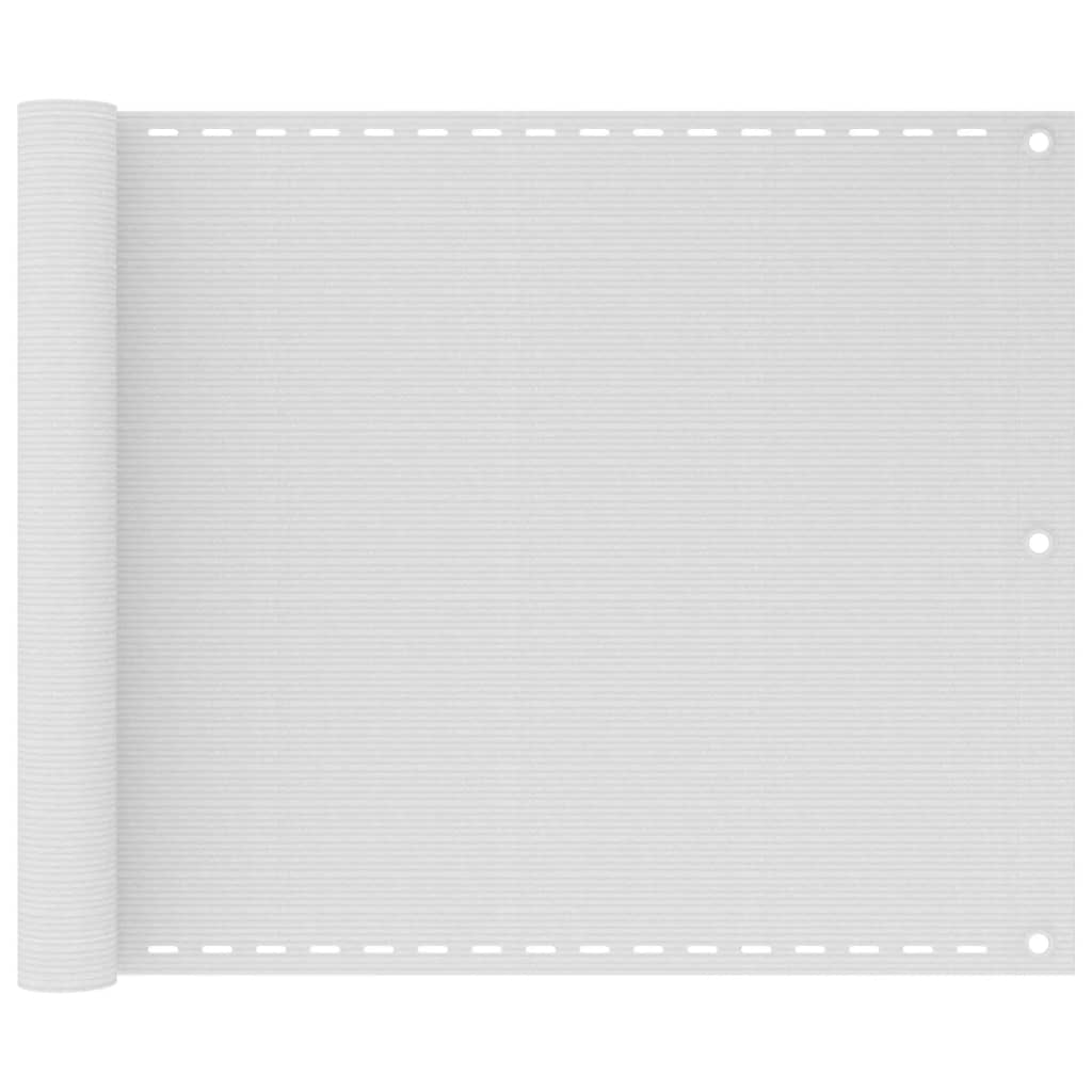 vidaXL Balkongskjerm hvit 75x300 cm HDPE