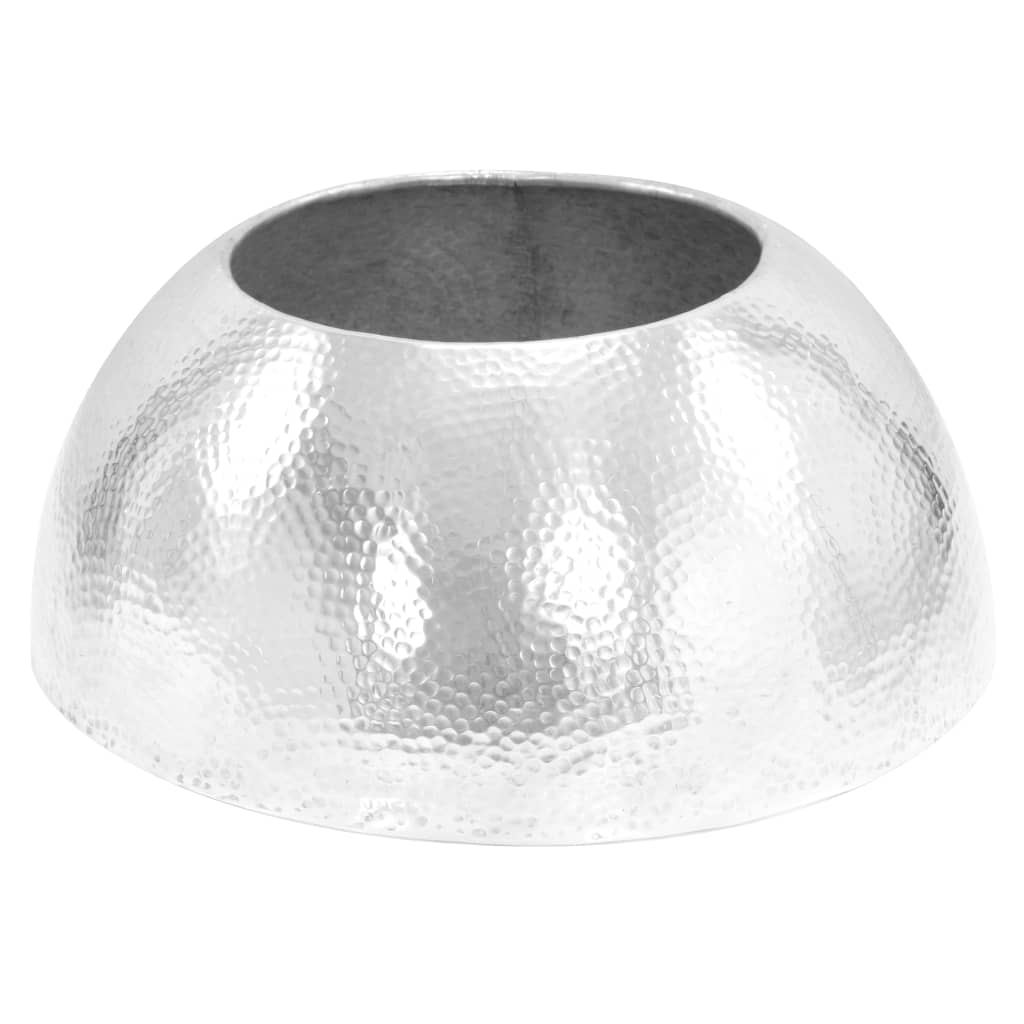 vidaXL Salongbord hamret aluminium 70x30 cm sølv