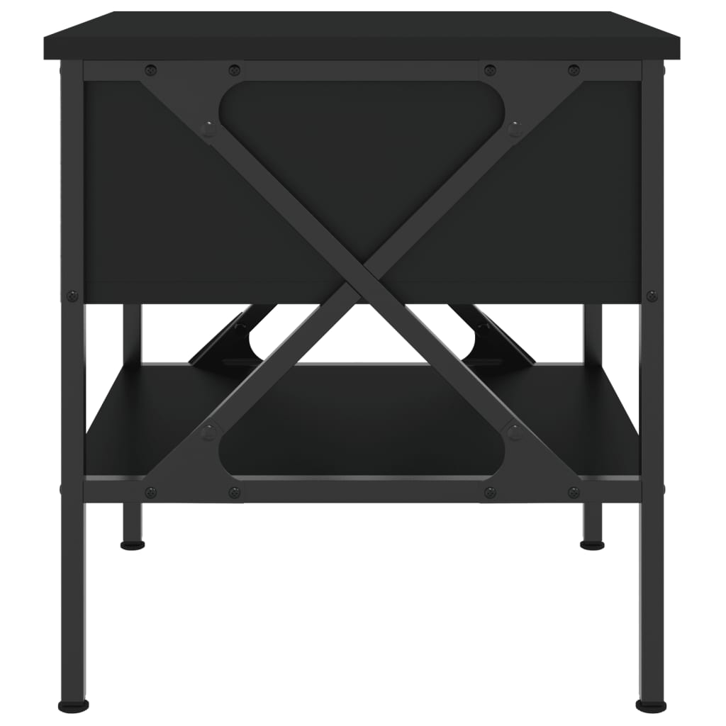 vidaXL Nattbord 2 stk svart 40x42x45 cm konstruert tre