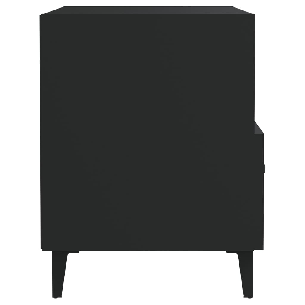 vidaXL Nattbord 2 stk svart konstruert tre