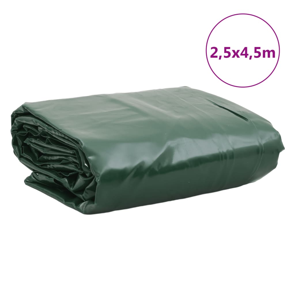 vidaXL Presenning grønn 2,5x4,5 m 650 g/m²