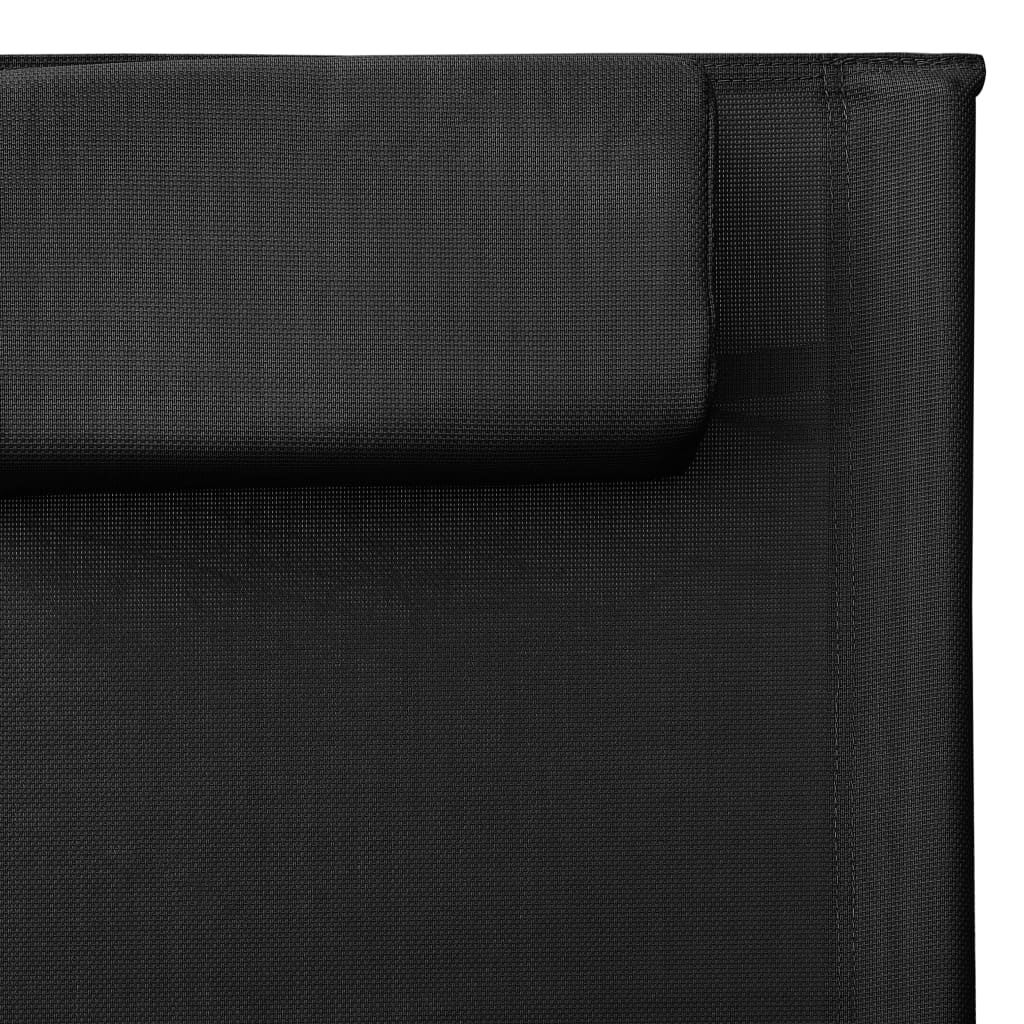 vidaXL Solsenger 2 stk textilene svart og grå