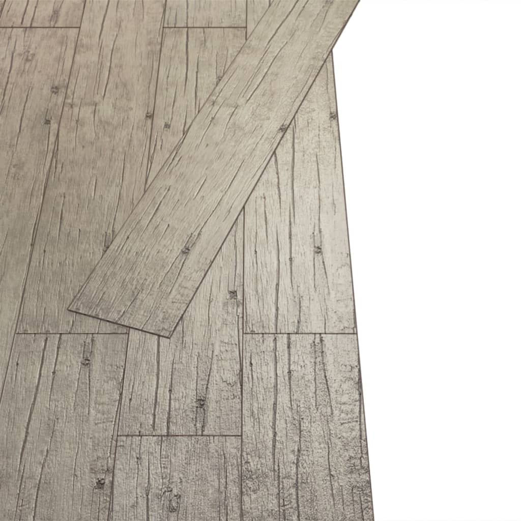 vidaXL Selvklebende PVC gulvplanker 5,21 m² 2 mm vasket eik