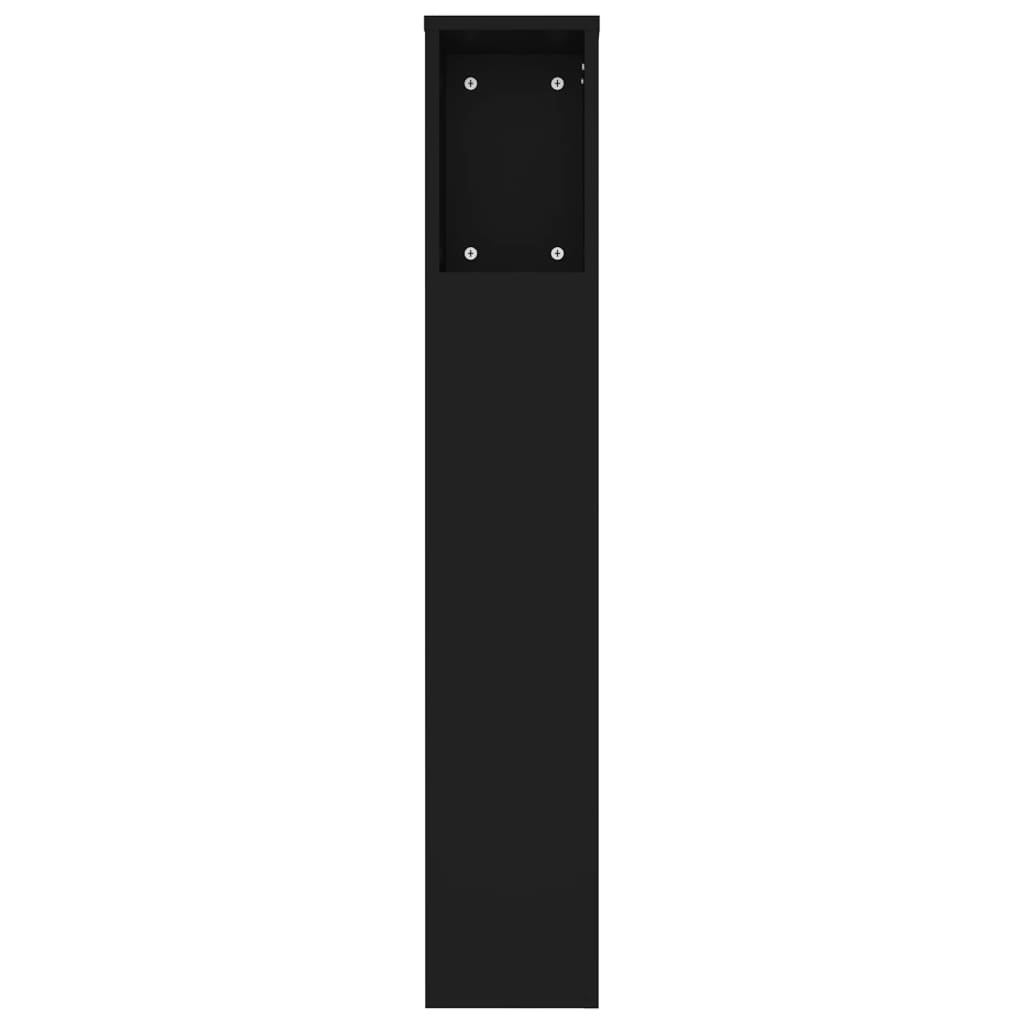 vidaXL Sengegavlskap svart 180x18,5x104,5 cm