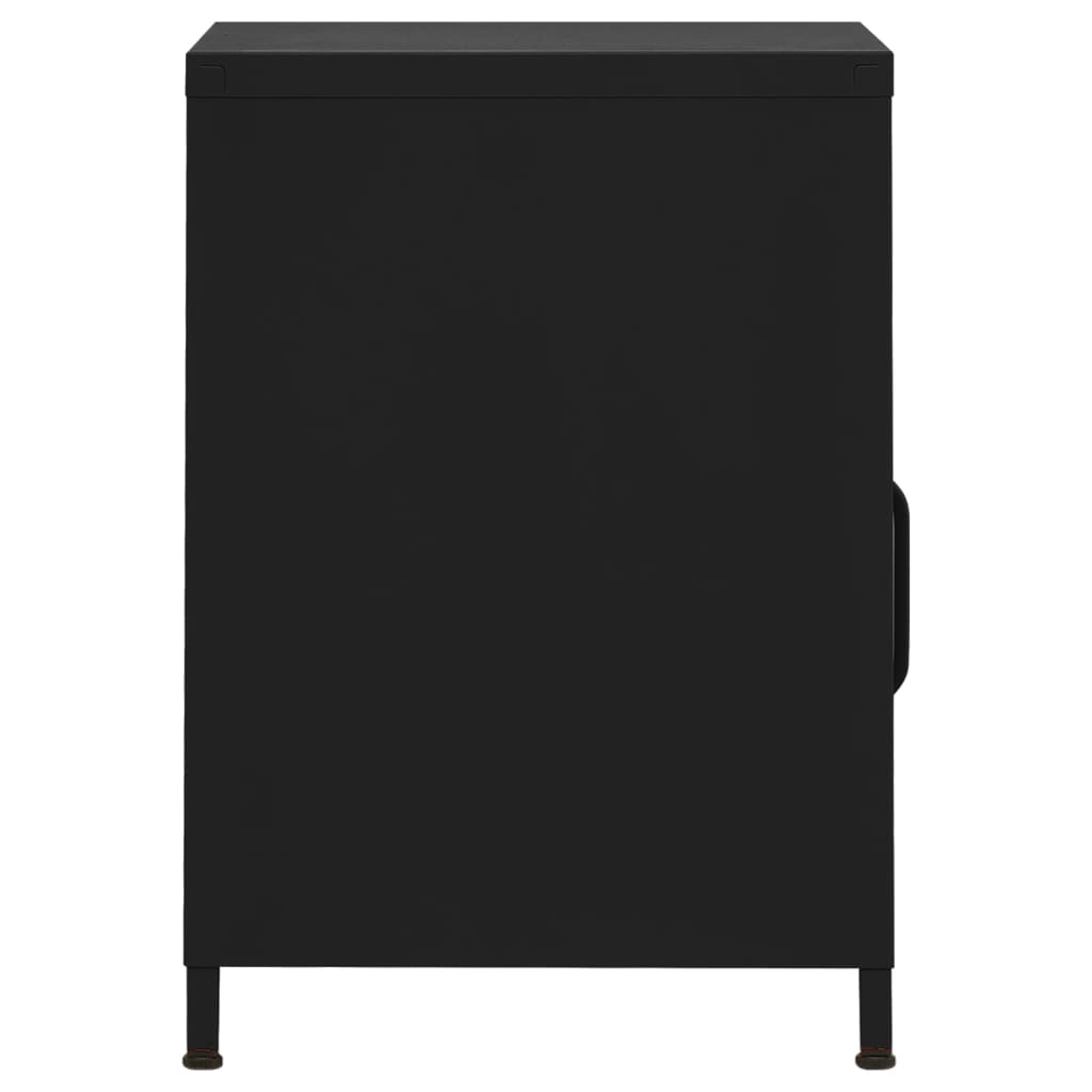 vidaXL Nattbord svart 35x35x51 cm stål