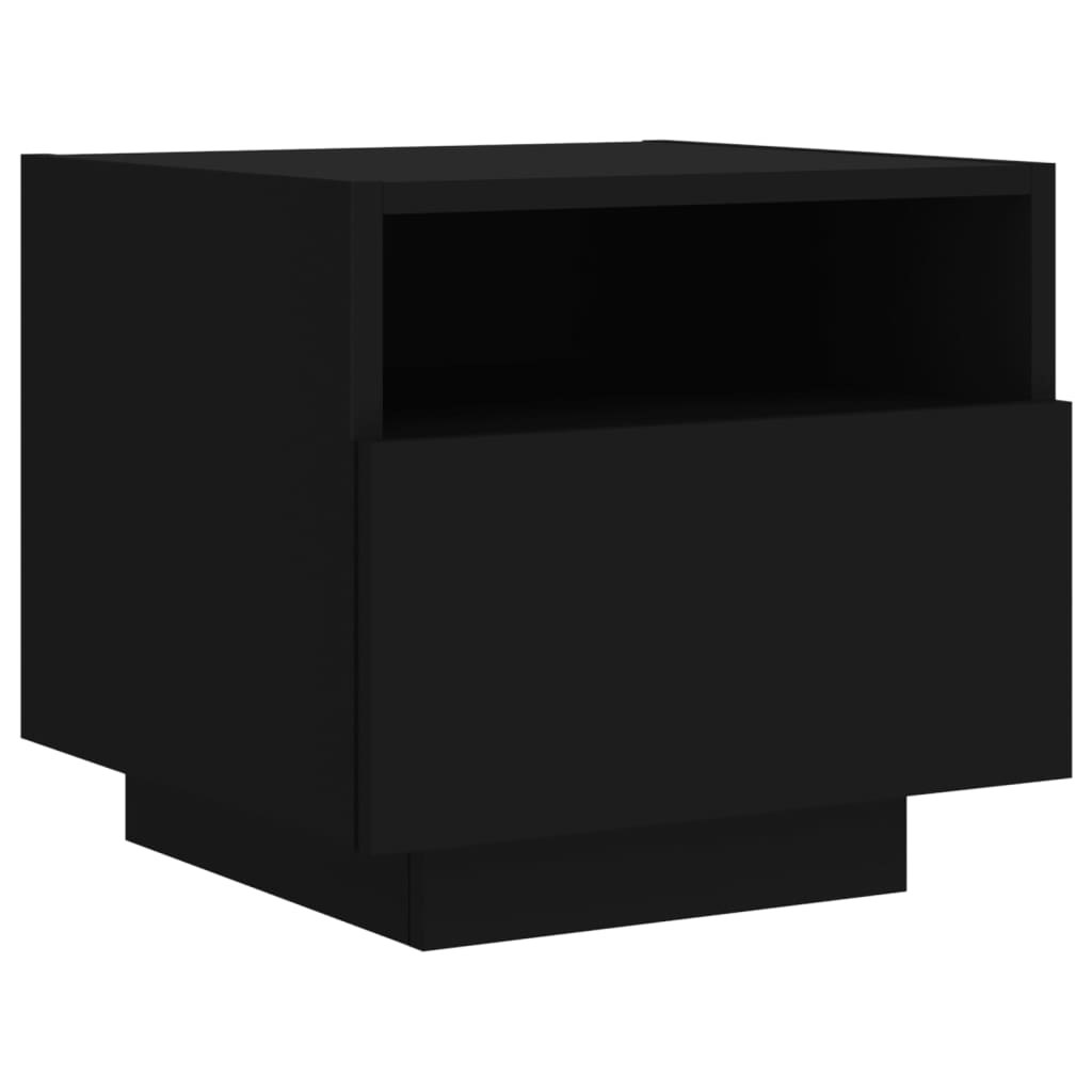 vidaXL Nattbord med LED 2 stk svart 40x39x37 cm