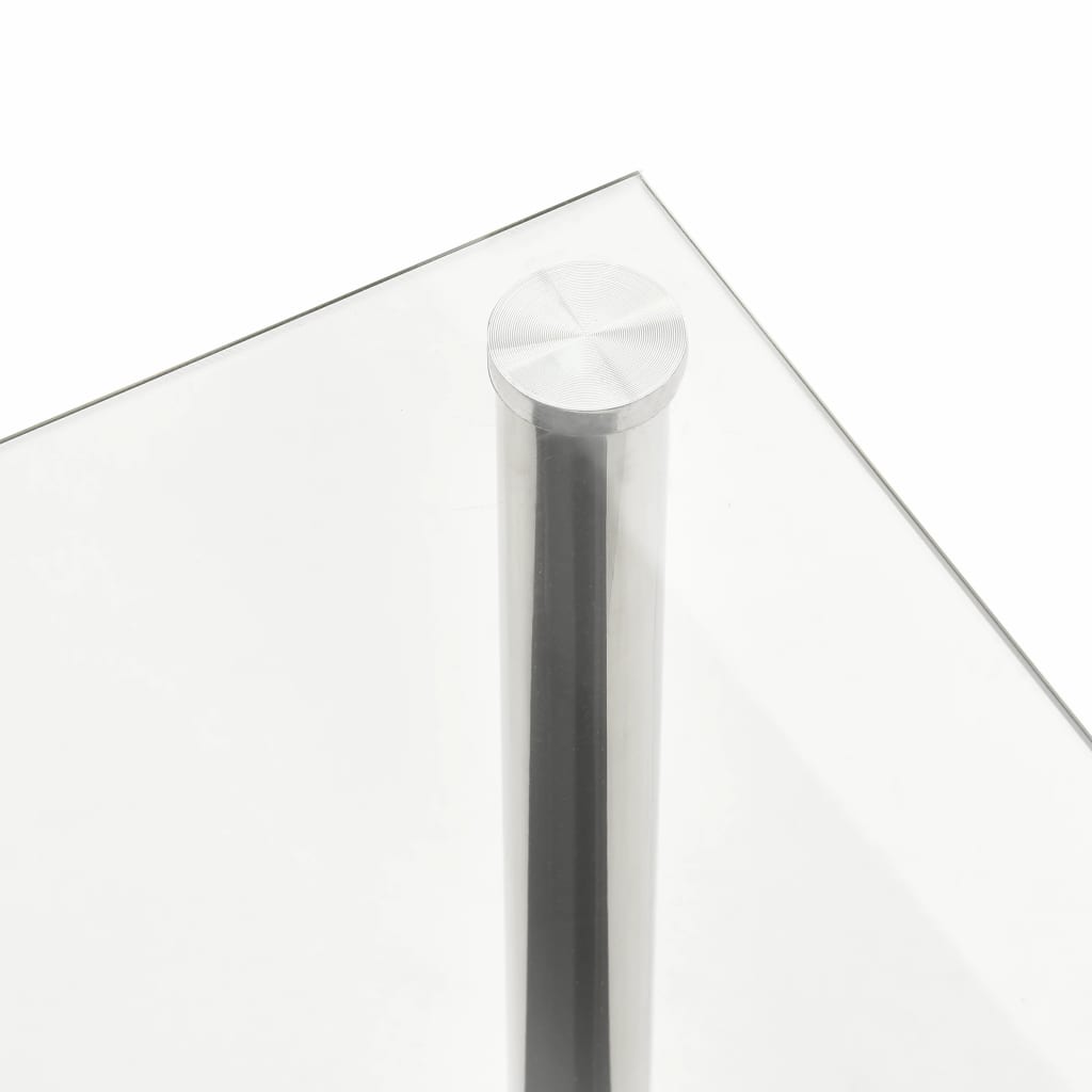vidaXL Salongbord gjennomsiktig 110x43x60 cm herdet glass