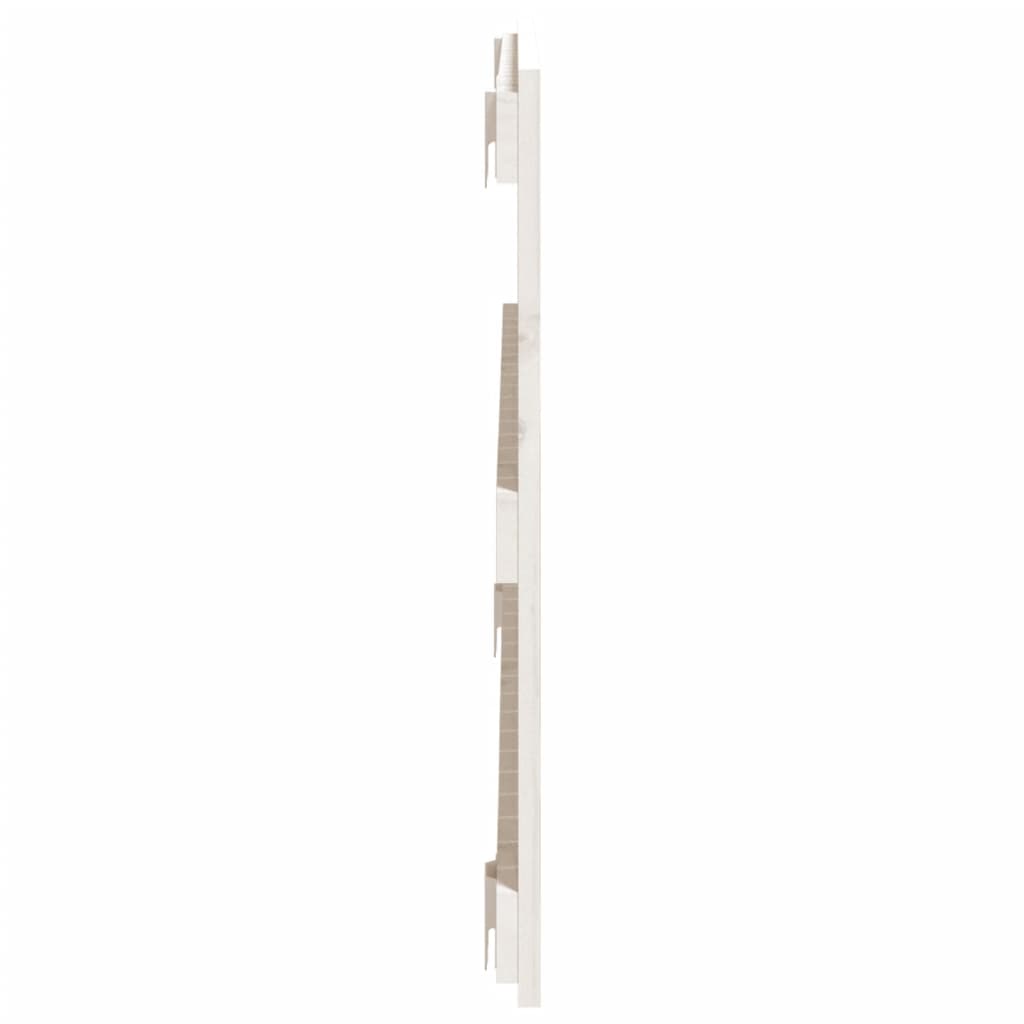 vidaXL Veggmontert sengegavl hvit 108x3x60 cm heltre furu
