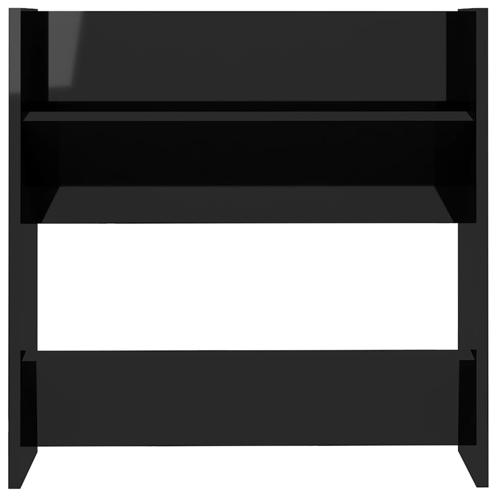 vidaXL Veggskoskap høyglans svart 60x18x60 cm sponplater
