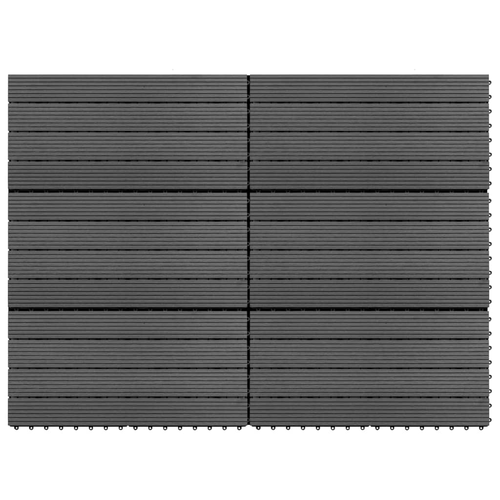 vidaXL WPC Terrassebord 60x30 cm 6 stk 1m² grå