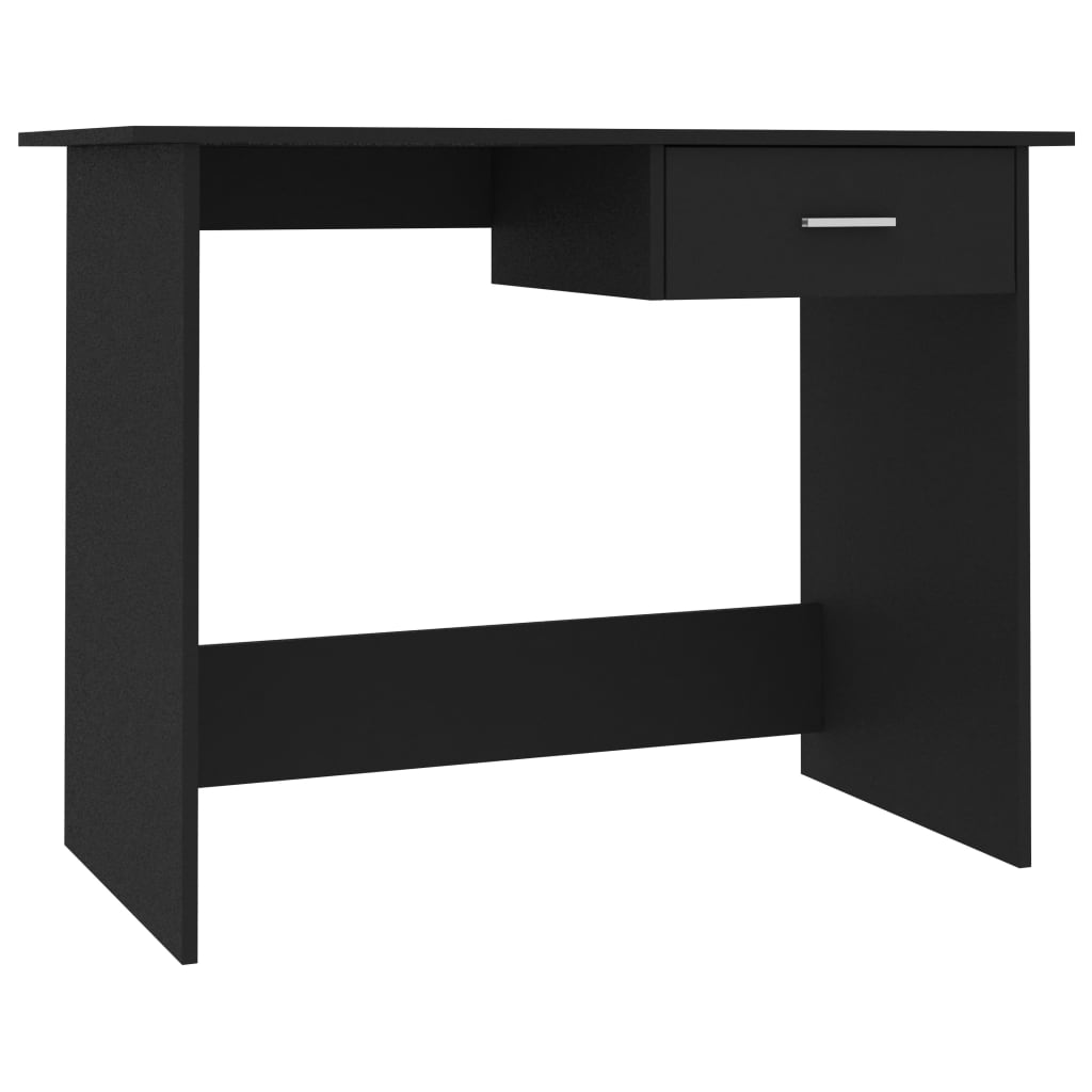 vidaXL Skrivebord svart 100x50x76 cm konstruert tre