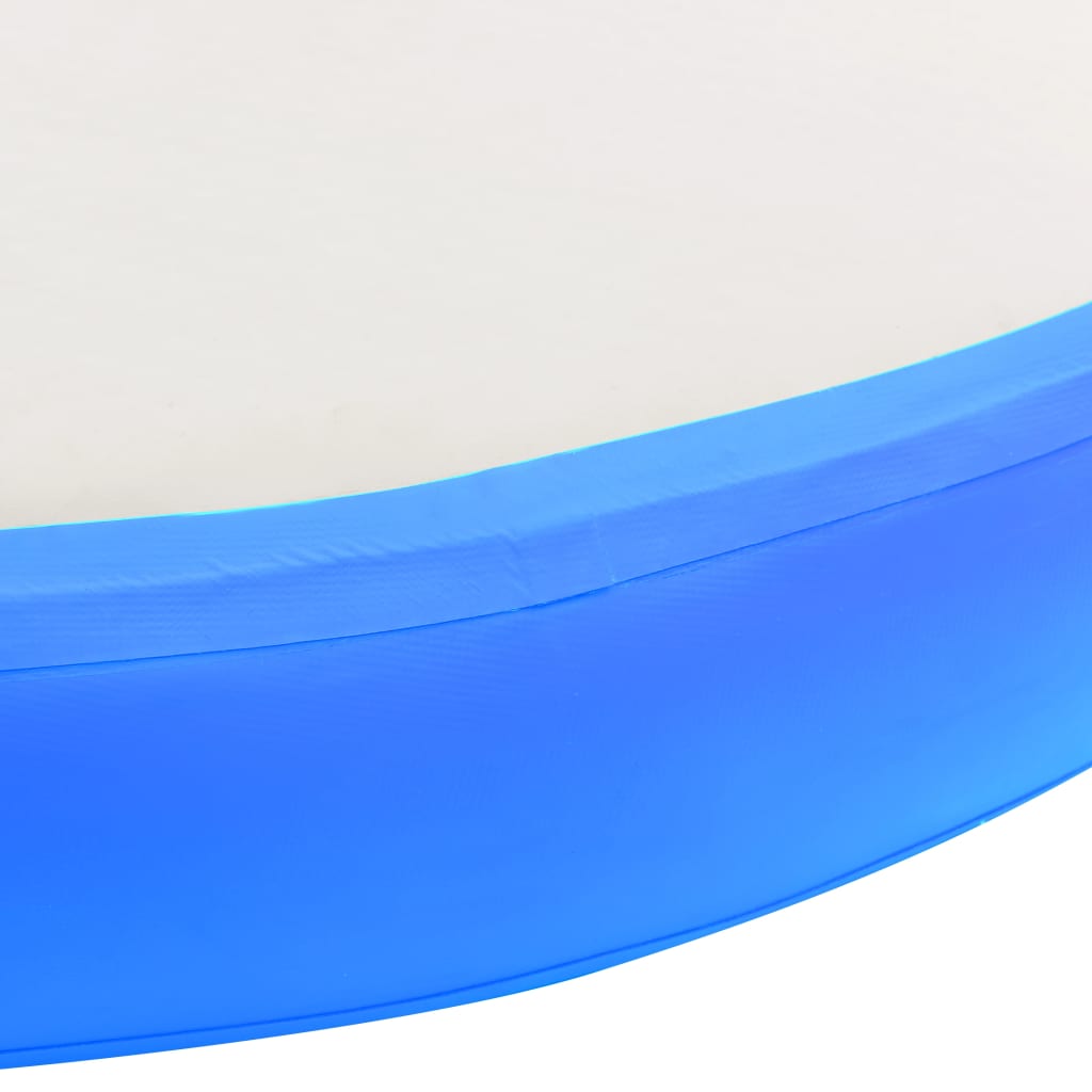 vidaXL Oppblåsbar gymnastikkmatte med pumpe 100x100x10 cm PVC blå