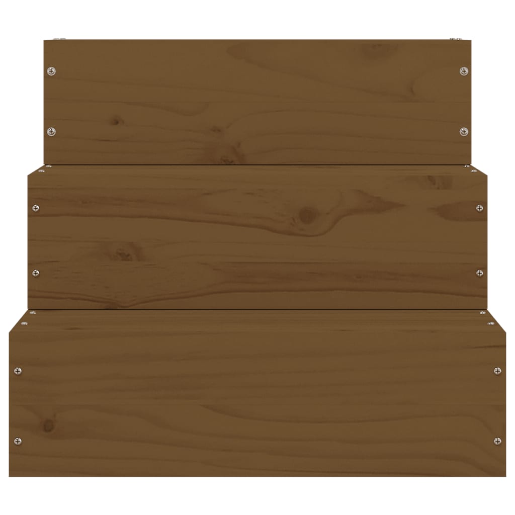 vidaXL Kjæledyrstrapp honningbrun 40x37,5x35 cm heltre furu