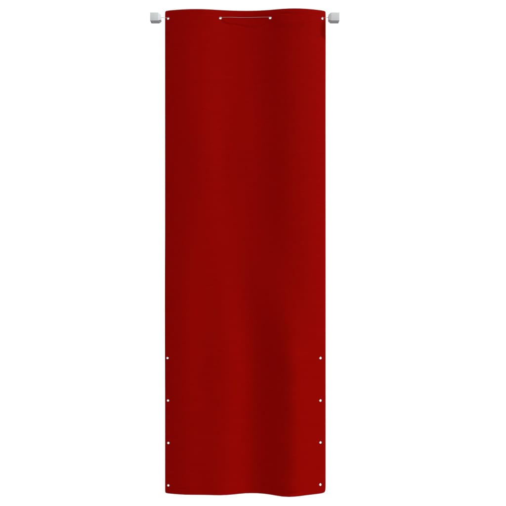 vidaXL Balkongskjerm rød 80x240 cm oxfordstoff