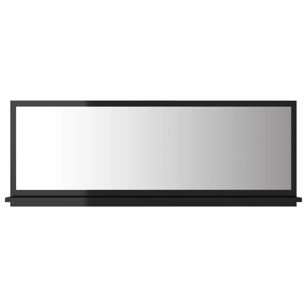 vidaXL Baderomsspeil høyglans svart 100x10,5x37 cm sponplate