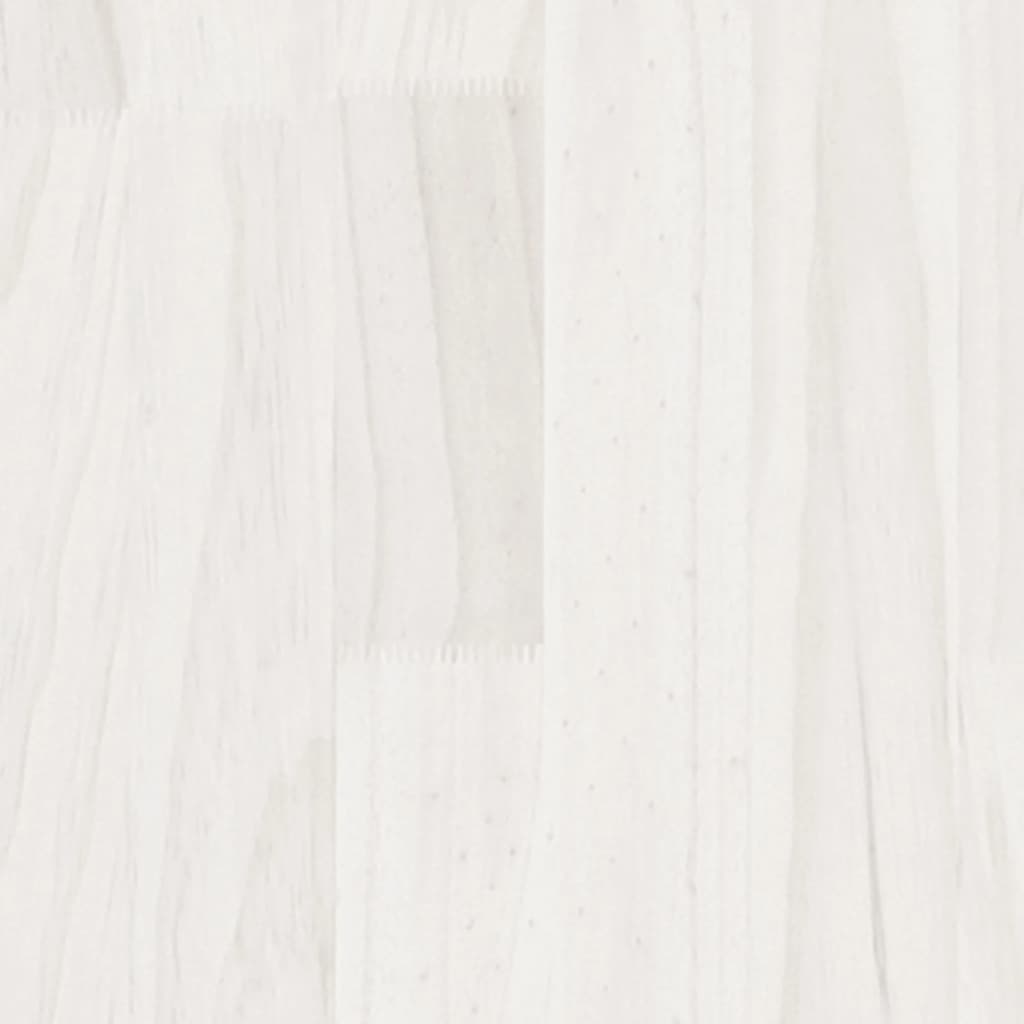 vidaXL Blomsterkasse hvit 100x31x31 cm heltre furu