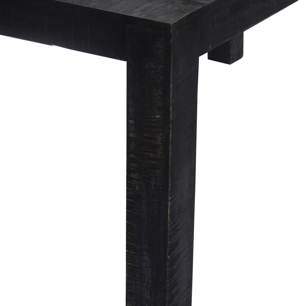 vidaXL Spisebord svart 140x80x76 cm heltre mango