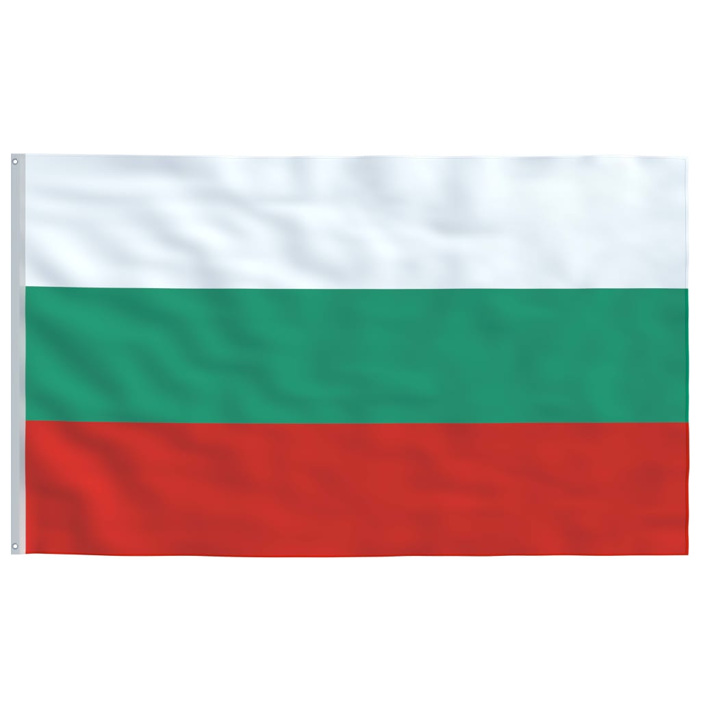 vidaXL Bulgarsk flagg og stang aluminium 6 m