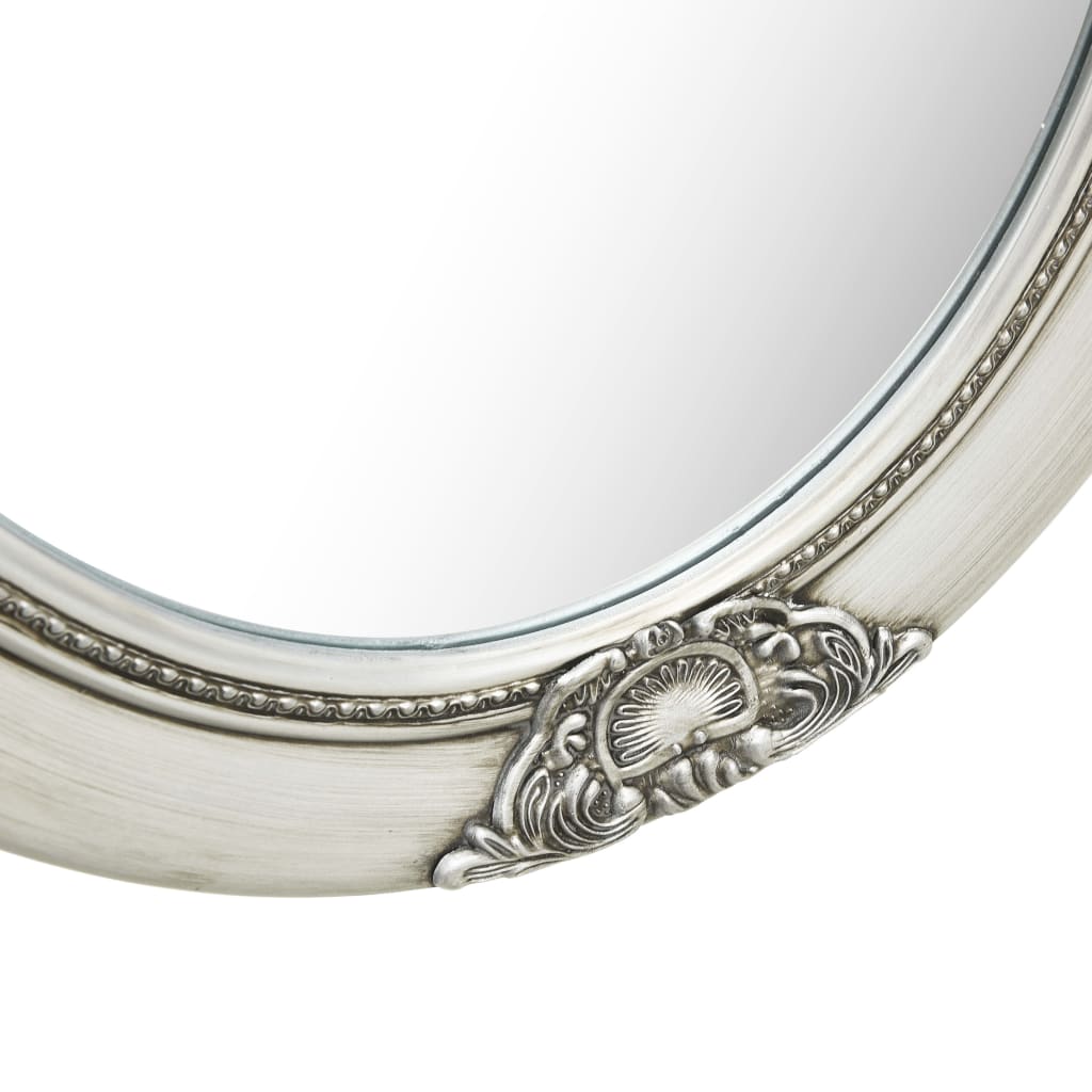 vidaXL Veggspeil barokkstil 50x60 cm sølv