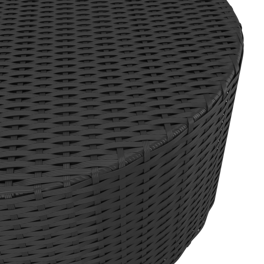 vidaXL Hagesofasett med puter 7 deler polyrotting svart