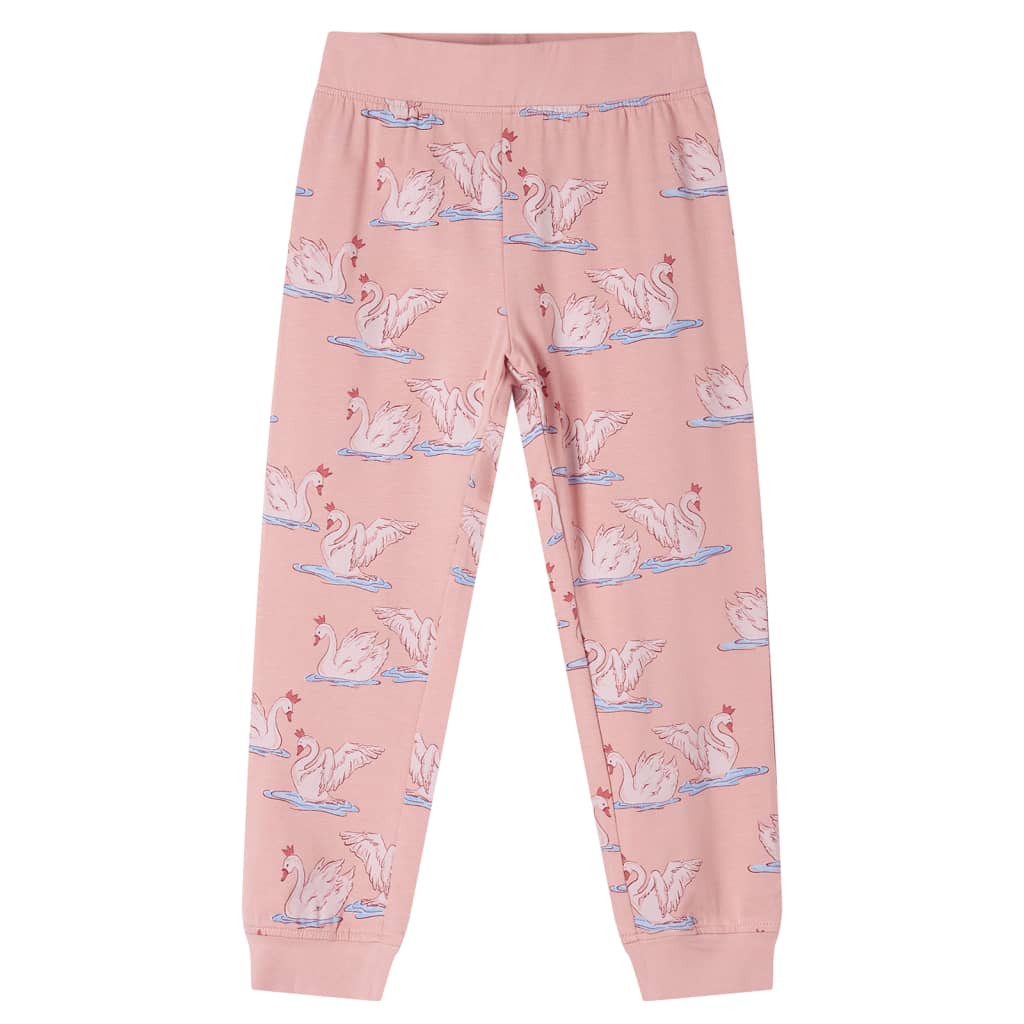 Pyjamas for barn med lange ermer lyserosa 92